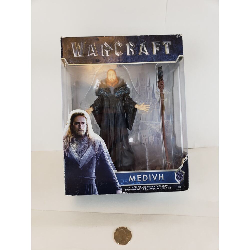 New World of Warcraft Heroes of the Storm Medivh figure with accessory 6"